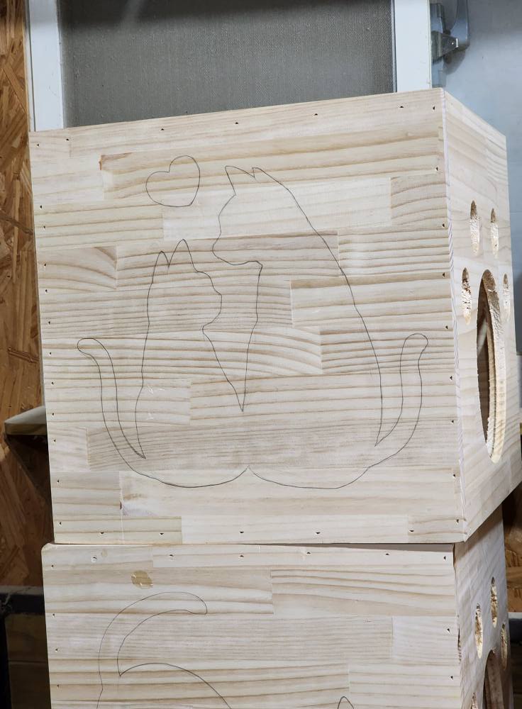 【客製化商品】貓房訂製的貓箱~跟屋外貓箱設計│木工構圖設計│唐莊企業有限公司│木居手作工坊 - 第1張圖 1