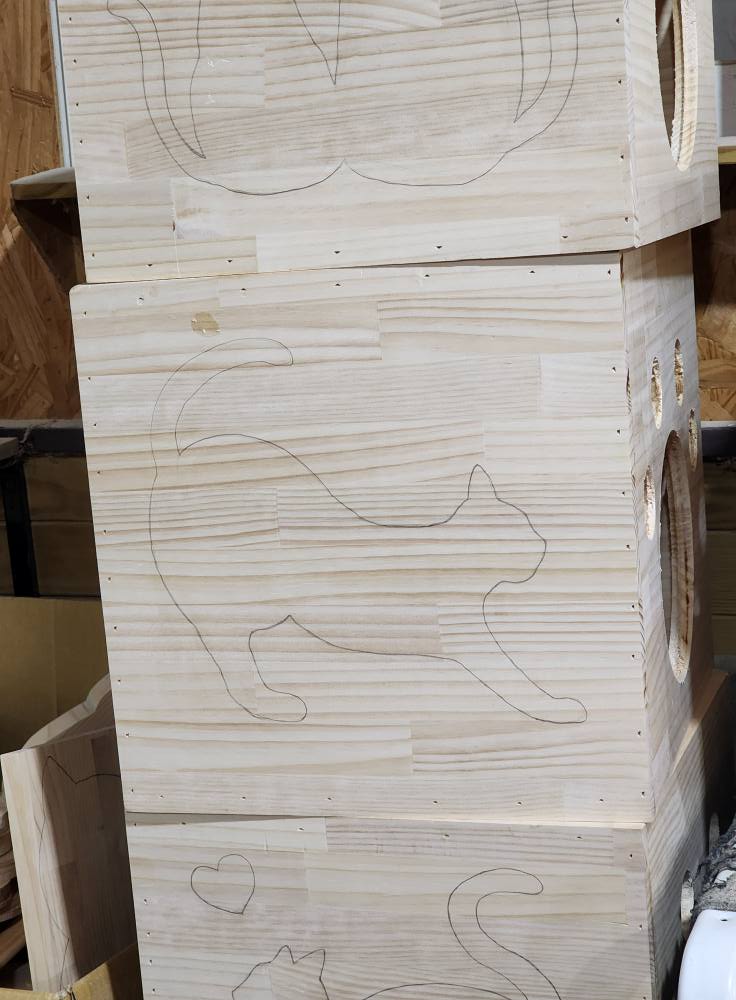 【客製化商品】貓房訂製的貓箱~跟屋外貓箱設計│木工構圖設計│唐莊企業有限公司│木居手作工坊 - 第2張圖 2
