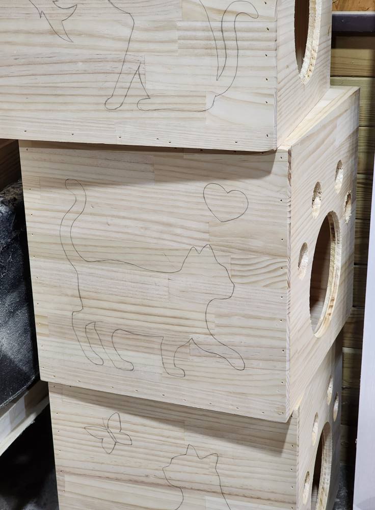 【客製化商品】貓房訂製的貓箱~跟屋外貓箱設計│木工構圖設計│唐莊企業有限公司│木居手作工坊 - 第3張圖 3