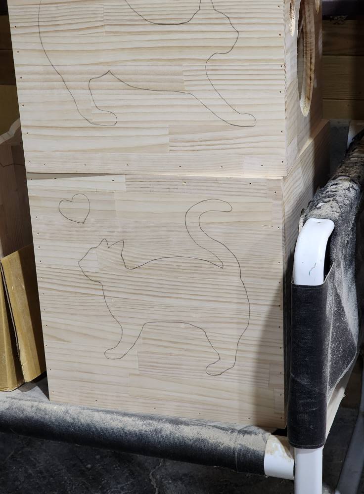 【客製化商品】貓房訂製的貓箱~跟屋外貓箱設計│木工構圖設計│唐莊企業有限公司│木居手作工坊 - 第4張圖 4