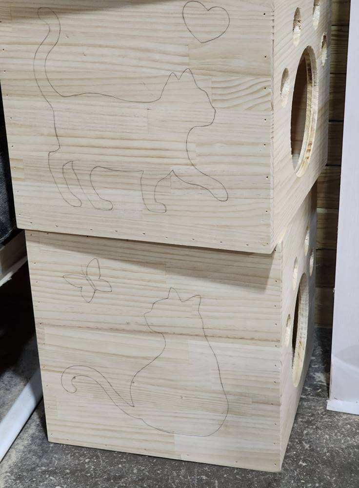 【客製化商品】貓房訂製的貓箱~跟屋外貓箱設計│木工構圖設計│唐莊企業有限公司│木居手作工坊 - 第5張圖 5